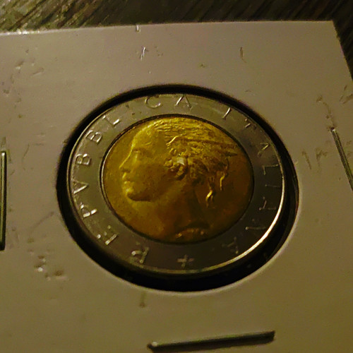 Moneta italia 500 - lire, 2001