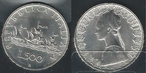 1989 italia lire 500 - lire,