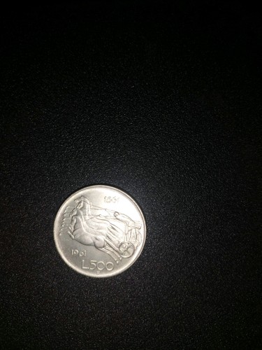 Moneta argento 500 - 500, lire