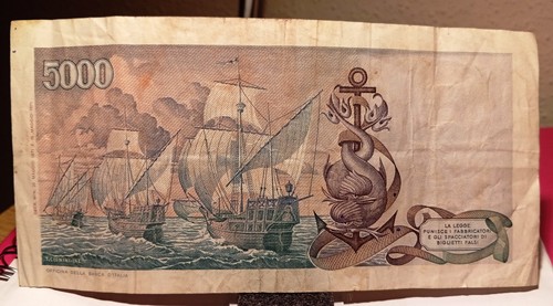 5000 lire colombo tipo - 2°,