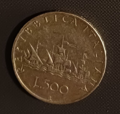 Moneta 500 lire italiana - moneta,