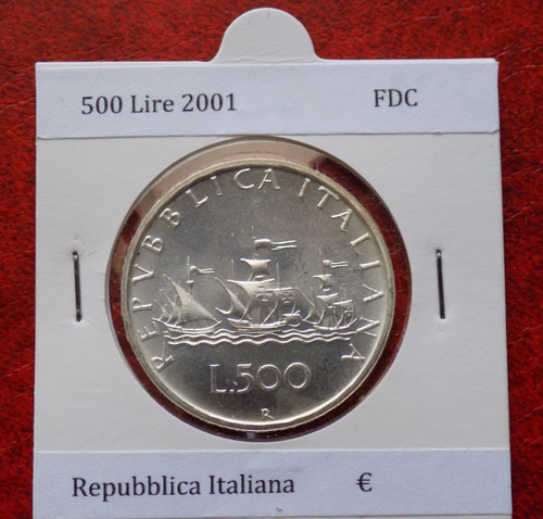 500 lire 2001 caravelle fdc - fdc,