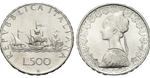 500 lire argento caravelle - argento,