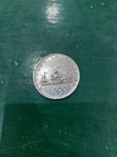 Lire argento con caravelle - in,
