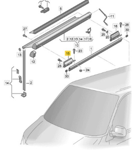 Staffa adattatore tenda - staffa,